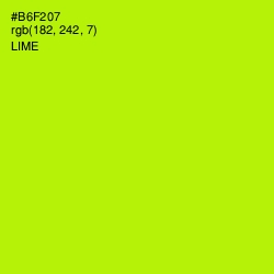 #B6F207 - Lime Color Image