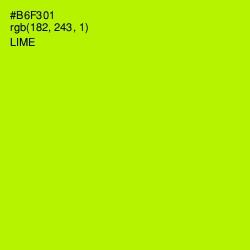 #B6F301 - Lime Color Image