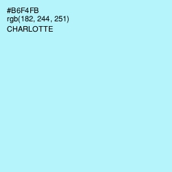#B6F4FB - Charlotte Color Image