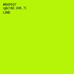 #B6F507 - Lime Color Image