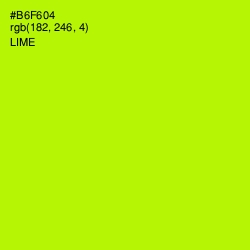 #B6F604 - Lime Color Image