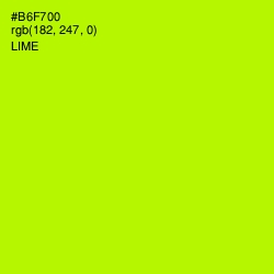 #B6F700 - Lime Color Image