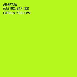 #B6F720 - Green Yellow Color Image