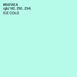 #B6FAEA - Ice Cold Color Image