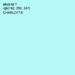 #B6FAF7 - Charlotte Color Image