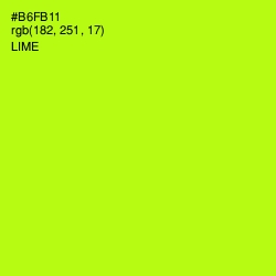 #B6FB11 - Lime Color Image