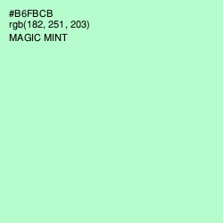 #B6FBCB - Magic Mint Color Image