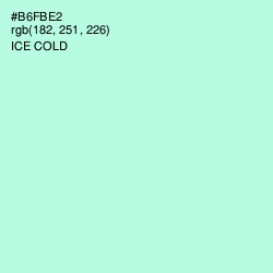 #B6FBE2 - Ice Cold Color Image