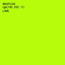 #B6FC0B - Lime Color Image
