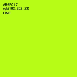 #B6FC17 - Lime Color Image