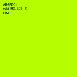 #B6FD01 - Lime Color Image