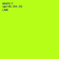 #B6FE17 - Lime Color Image
