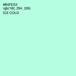 #B6FEE2 - Ice Cold Color Image