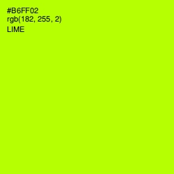 #B6FF02 - Lime Color Image