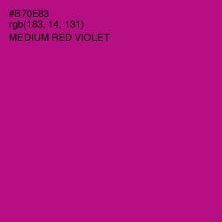 #B70E83 - Medium Red Violet Color Image