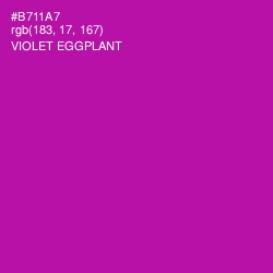 #B711A7 - Violet Eggplant Color Image