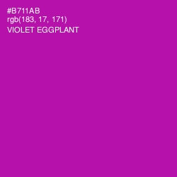 #B711AB - Violet Eggplant Color Image