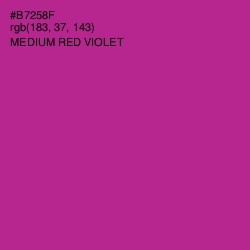 #B7258F - Medium Red Violet Color Image