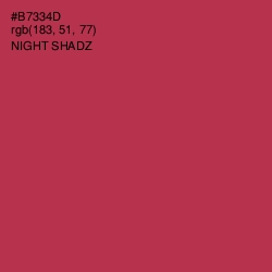 #B7334D - Night Shadz Color Image