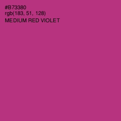 #B73380 - Medium Red Violet Color Image