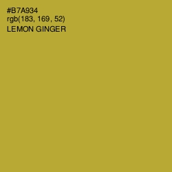 #B7A934 - Lemon Ginger Color Image