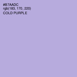#B7AADC - Cold Purple Color Image