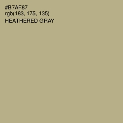 #B7AF87 - Heathered Gray Color Image