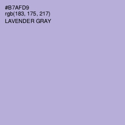 #B7AFD9 - Lavender Gray Color Image