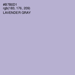 #B7B0D1 - Lavender Gray Color Image