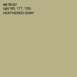 #B7B187 - Heathered Gray Color Image