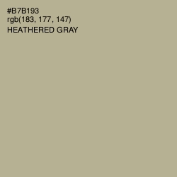 #B7B193 - Heathered Gray Color Image