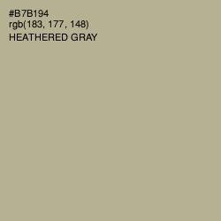 #B7B194 - Heathered Gray Color Image