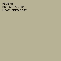 #B7B195 - Heathered Gray Color Image