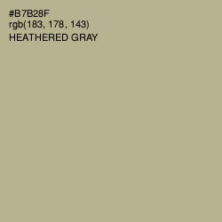 #B7B28F - Heathered Gray Color Image