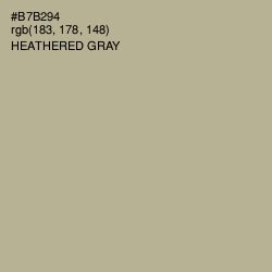 #B7B294 - Heathered Gray Color Image