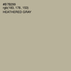 #B7B299 - Heathered Gray Color Image