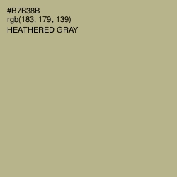 #B7B38B - Heathered Gray Color Image