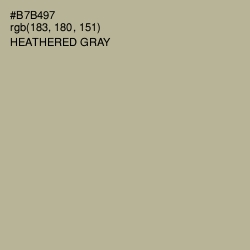 #B7B497 - Heathered Gray Color Image