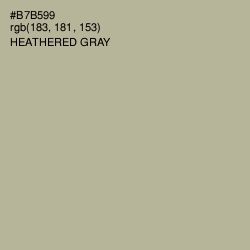 #B7B599 - Heathered Gray Color Image