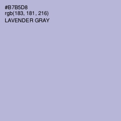 #B7B5D8 - Lavender Gray Color Image