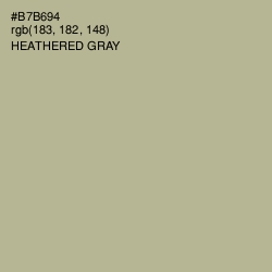 #B7B694 - Heathered Gray Color Image