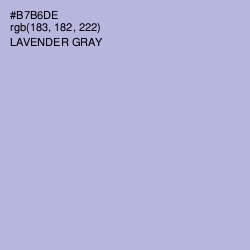 #B7B6DE - Lavender Gray Color Image