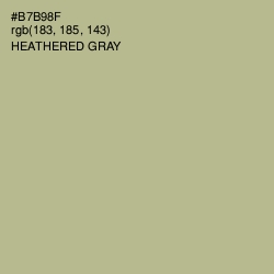 #B7B98F - Heathered Gray Color Image