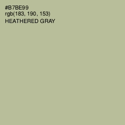 #B7BE99 - Heathered Gray Color Image