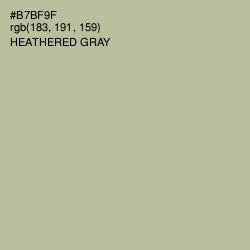 #B7BF9F - Heathered Gray Color Image