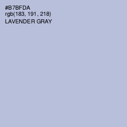 #B7BFDA - Lavender Gray Color Image