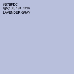 #B7BFDC - Lavender Gray Color Image