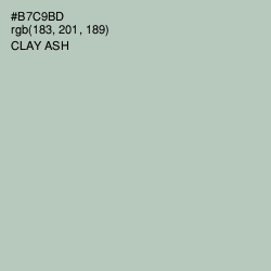 #B7C9BD - Clay Ash Color Image