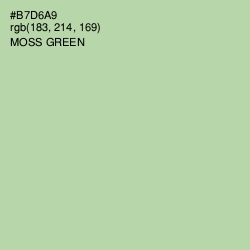 #B7D6A9 - Moss Green Color Image