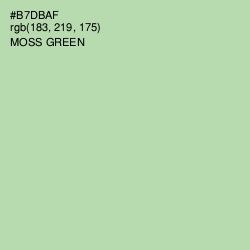 #B7DBAF - Moss Green Color Image